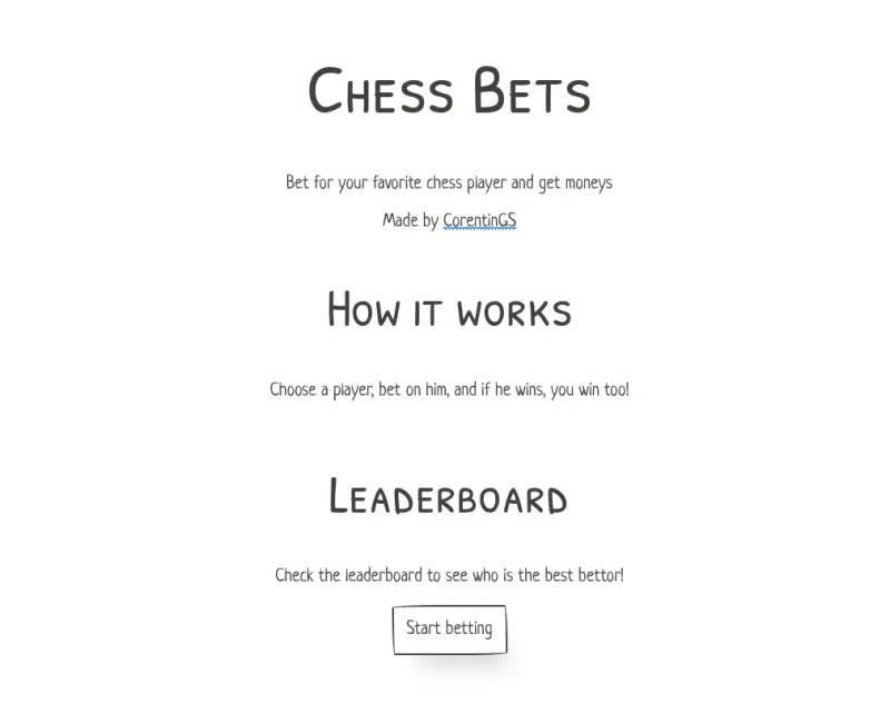 Screenshot or logo of Chessbet project