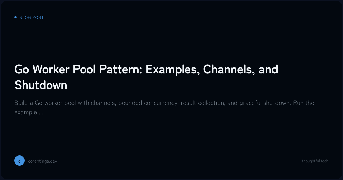 Mastering the Worker Pool Pattern in Go — Corentin GS